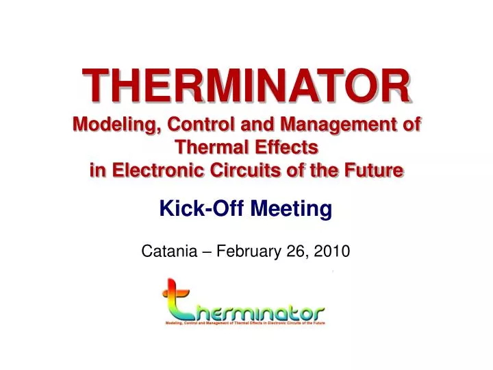 therminator modeling control and management of thermal effects in electronic circuits of the future
