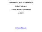 The Neodymium_Samarium Dating Metod By Paul Nethercott Creation Ministries International