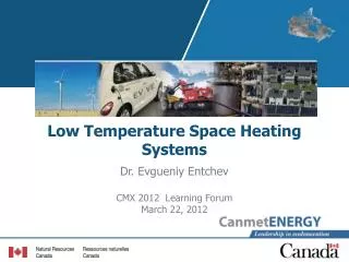 Low Temperature Space Heating Systems