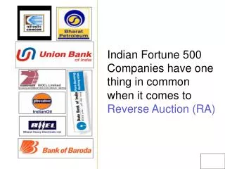 Indian Fortune 500 Companies have one thing in common when it comes to Reverse Auction (RA)
