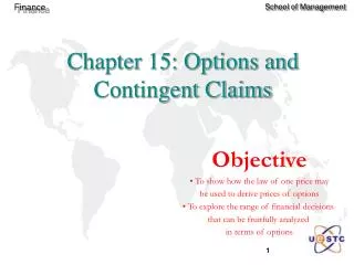 Chapter 15: Options and Contingent Claims