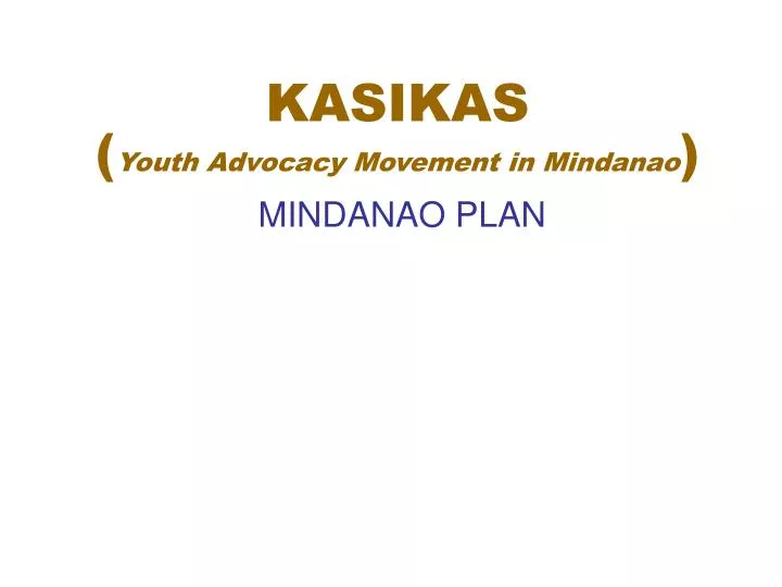 kasikas youth advocacy movement in mindanao