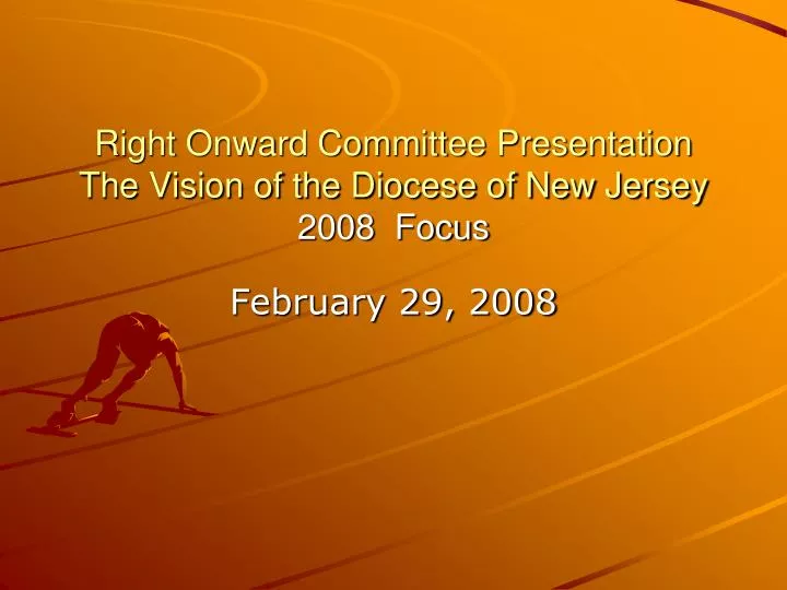 right onward committee presentation the vision of the diocese of new jersey 2008 focus