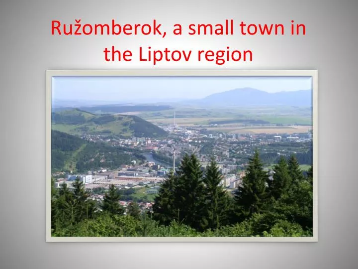 ru omberok a small town in the liptov region