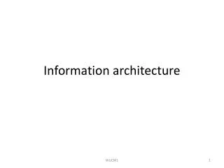 Information architecture