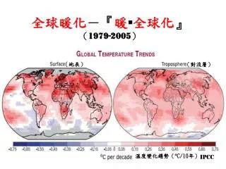 全球暖化 － 『 暖 ▪ 全球化 』 （ 1979-2005 ）