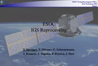 ESOC IGS Reprocessing