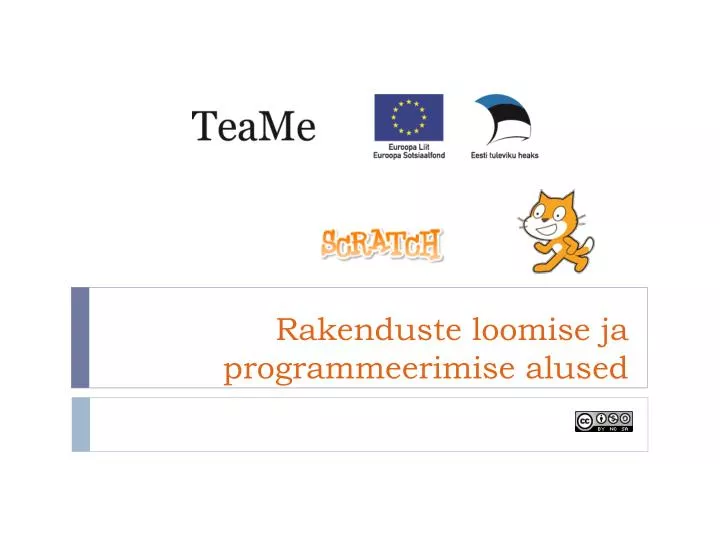 rakenduste loomise ja programmeerimise alused