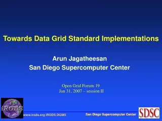 Towards Data Grid Standard Implementations