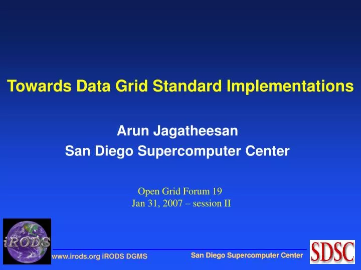 towards data grid standard implementations