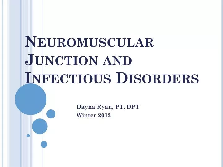 neuromuscular junction and infectious disorders