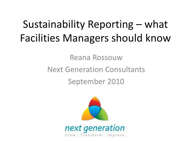 sustainability reporting what facilities managers should know