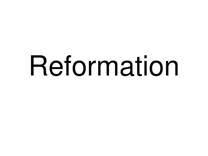 reformation