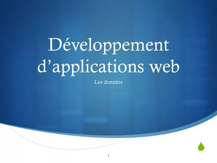 d veloppement d applications web