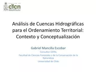 Análisis de Cuencas Hidrográficas para el Ordenamiento Territorial: Contexto y Conceptualización