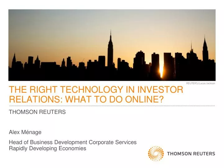 the right technology in investor relations what to do online