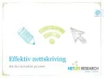 Effektiv nettskriving - slide 1