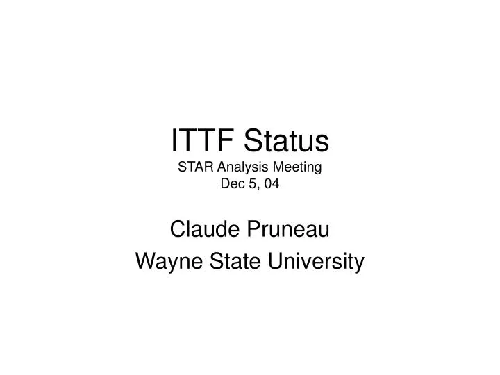 ittf status star analysis meeting dec 5 04