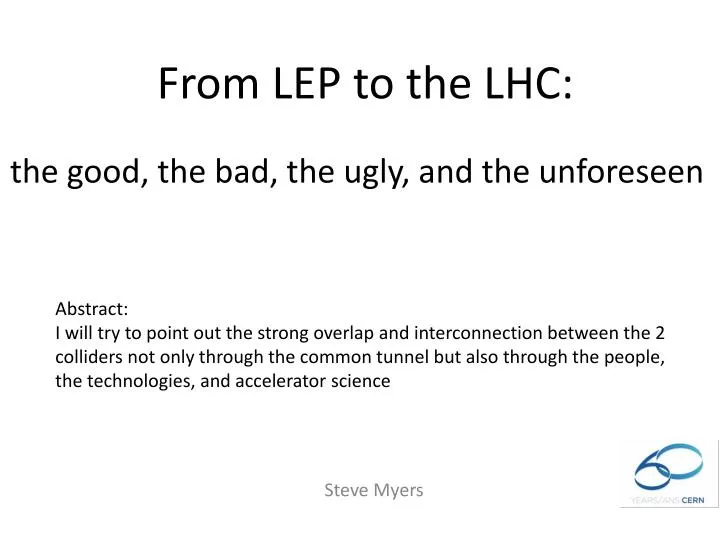 from lep to the lhc