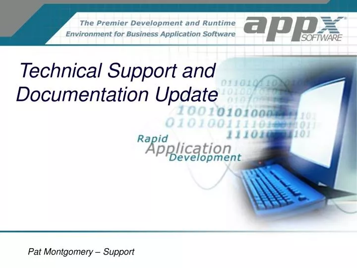 technical support and documentation update