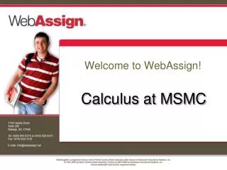 Welcome to WebAssign!