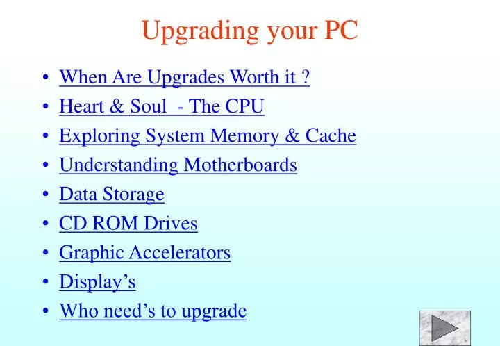 upgrading your pc