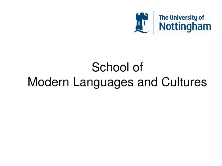 school of modern languages and cultures