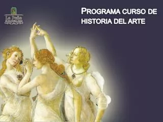 Programa curso de historia del arte
