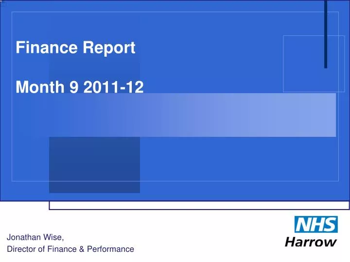 finance report month 9 2011 12