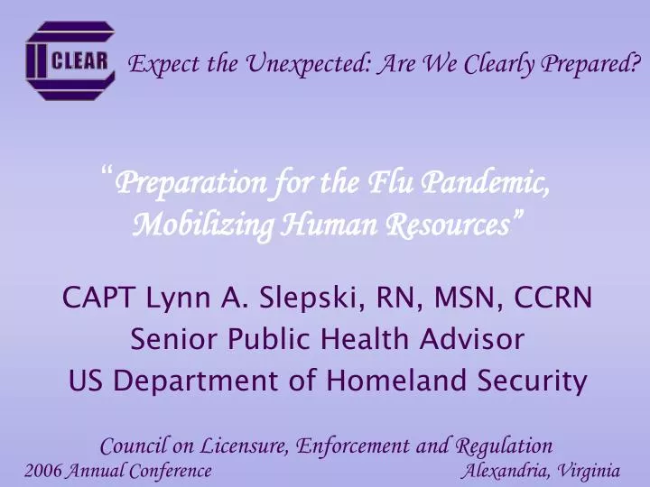 preparation for the flu pandemic mobilizing human resources