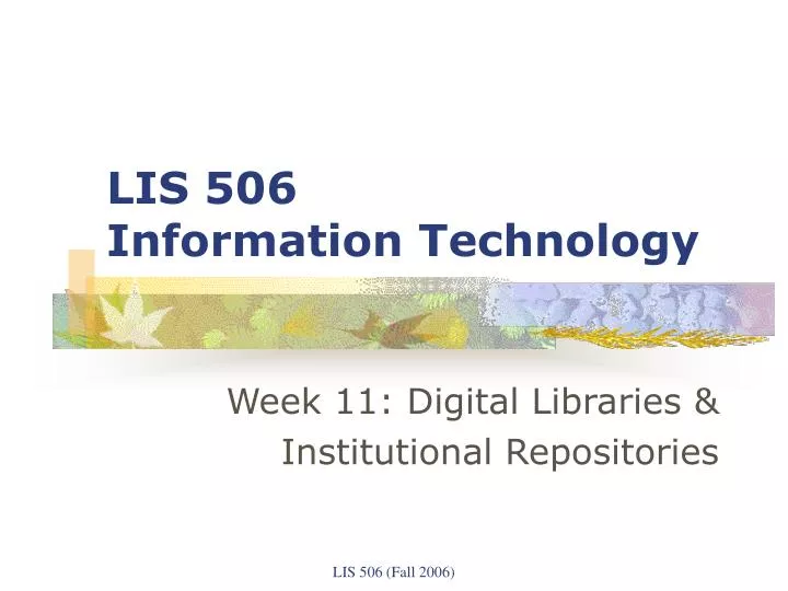 lis 506 information technology