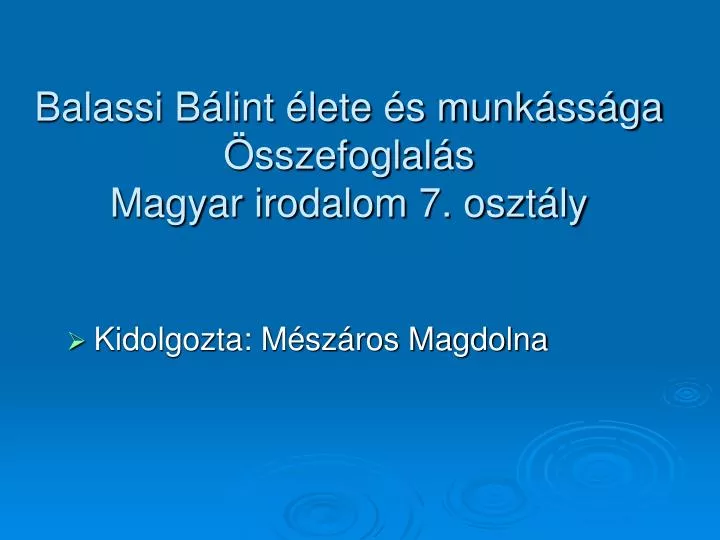 balassi b lint lete s munk ss ga sszefoglal s magyar irodalom 7 oszt ly