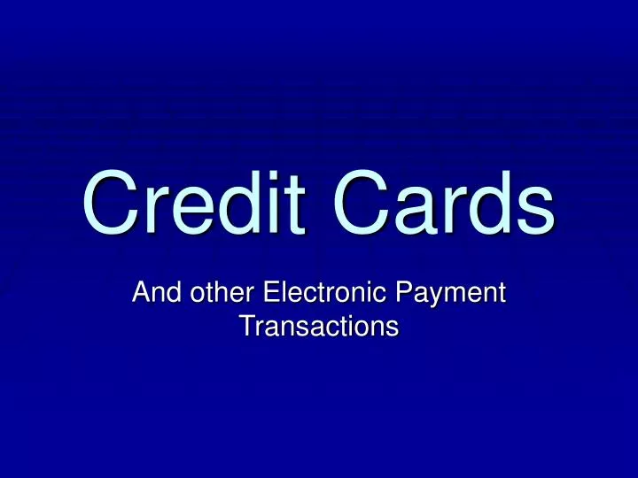 credit cards