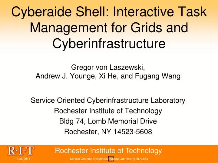 cyberaide shell interactive task management for grids and cyberinfrastructure