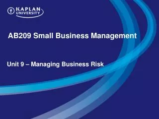 AB209 Small Business Management