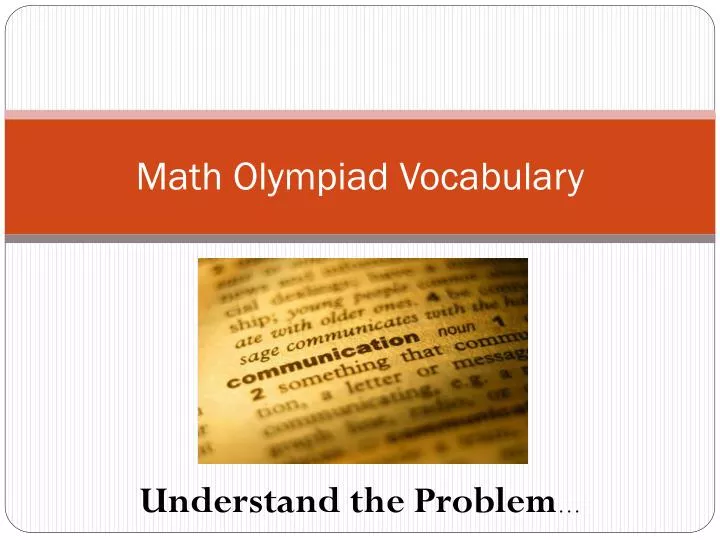 math olympiad vocabulary