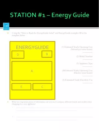 STATION #1 – Energy Guide