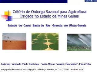 Estudo de Caso: Bacia do Rio Grande em Minas Gerais