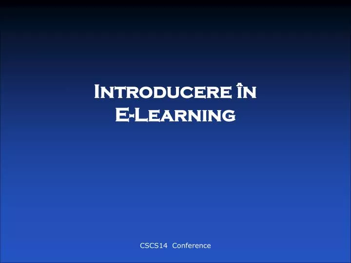 introducere n e learning