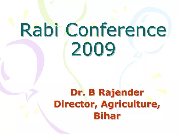 rabi conference 2009