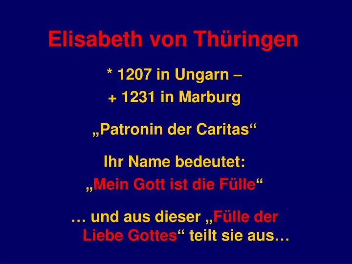 elisabeth von th ringen