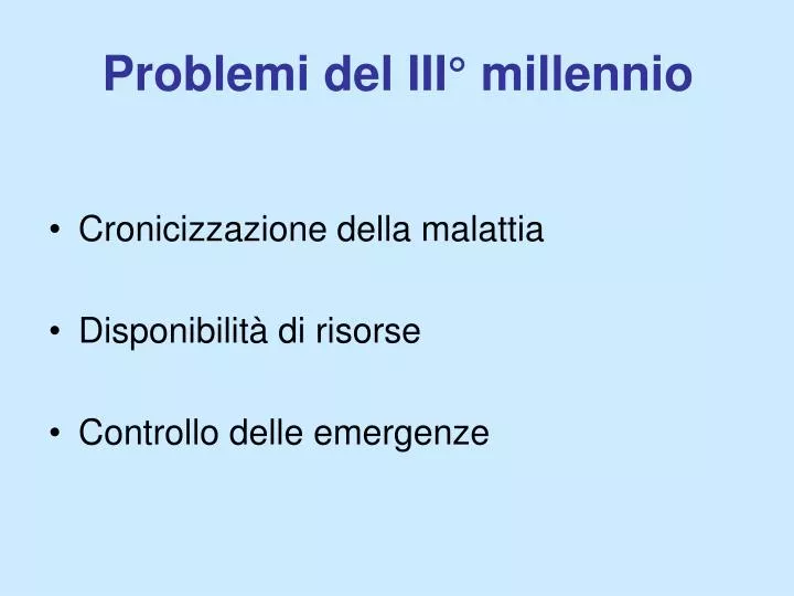 problemi del iii millennio