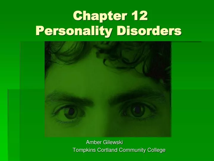 chapter 12 personality disorders