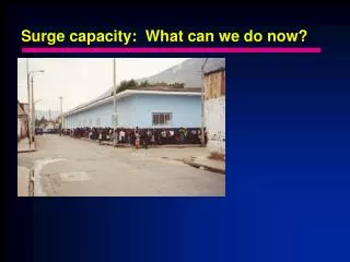 Surge capacity: What can we do now?