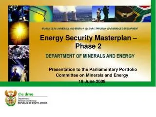 Energy Security Masterplan – Phase 2