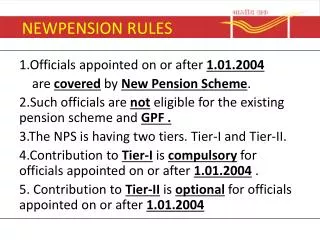 NEWPENSION RULES