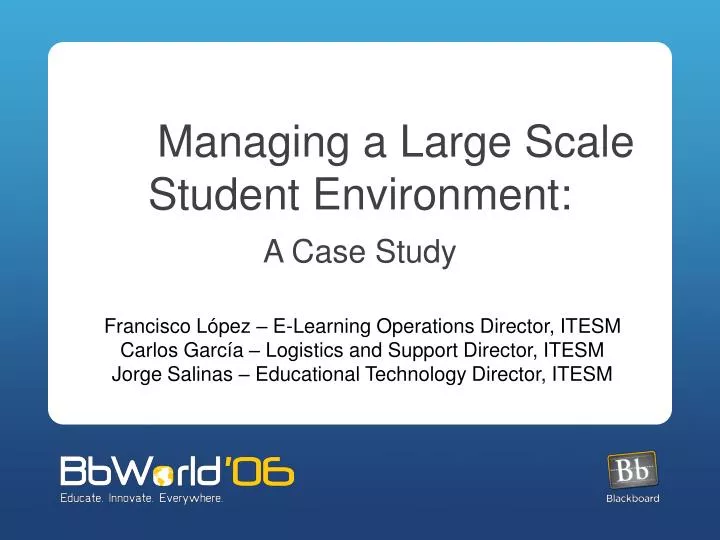 managing a large scale student environment