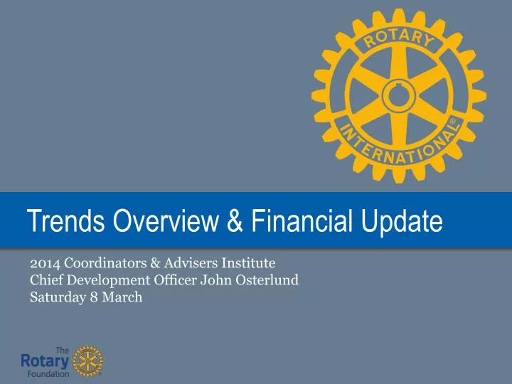 trends overview financial update