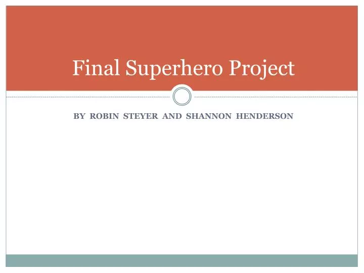 final superhero project