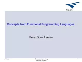 Concepts from Functional Programming Languages